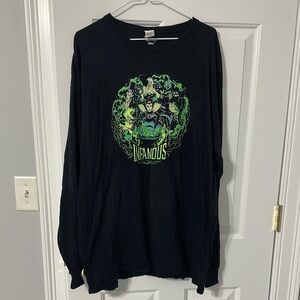Disney Villains Black Long Sleeve Graphic Tee